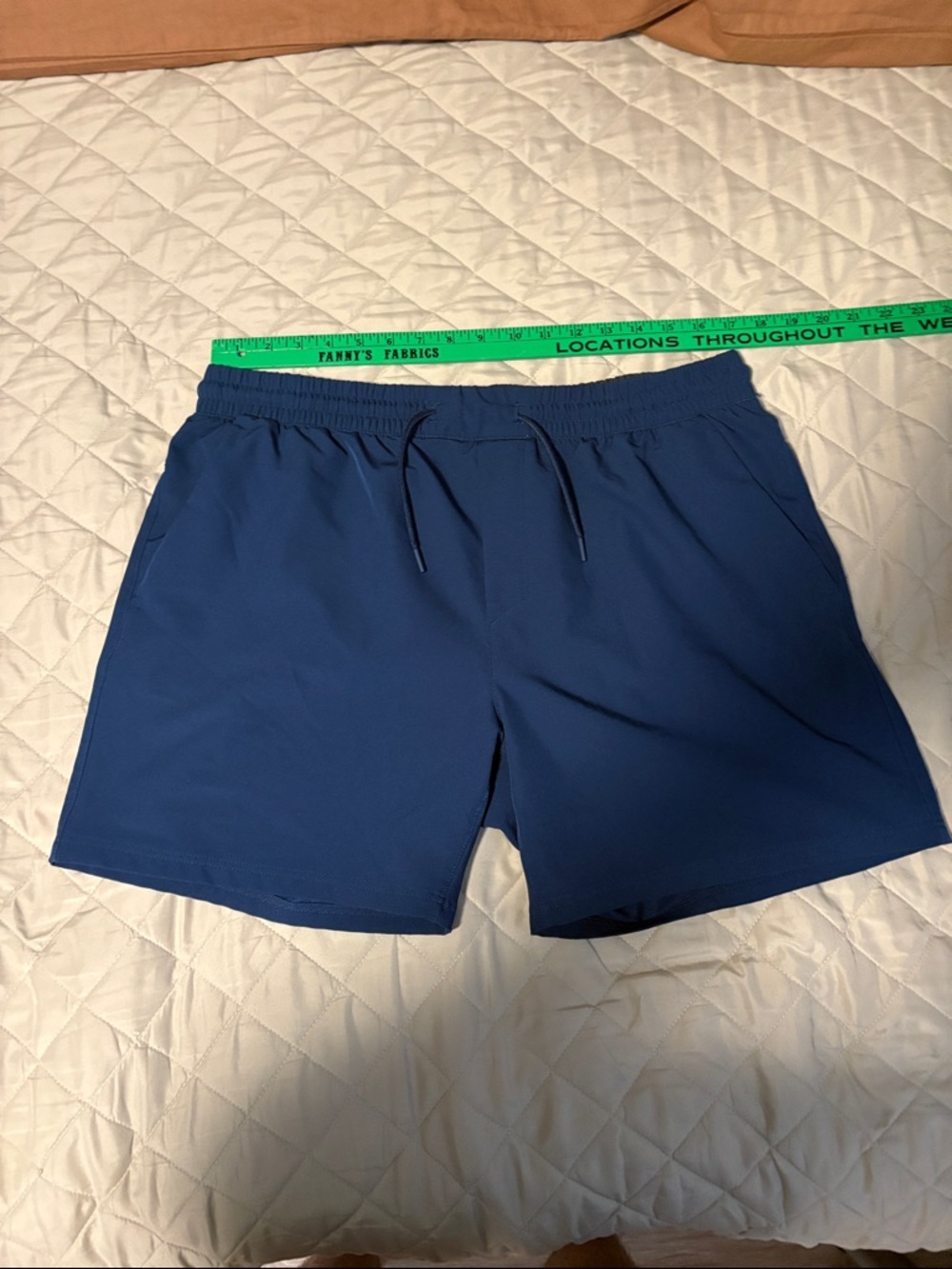 Apana Dark Blue Men's Athletic Shorts with Elastic Waist